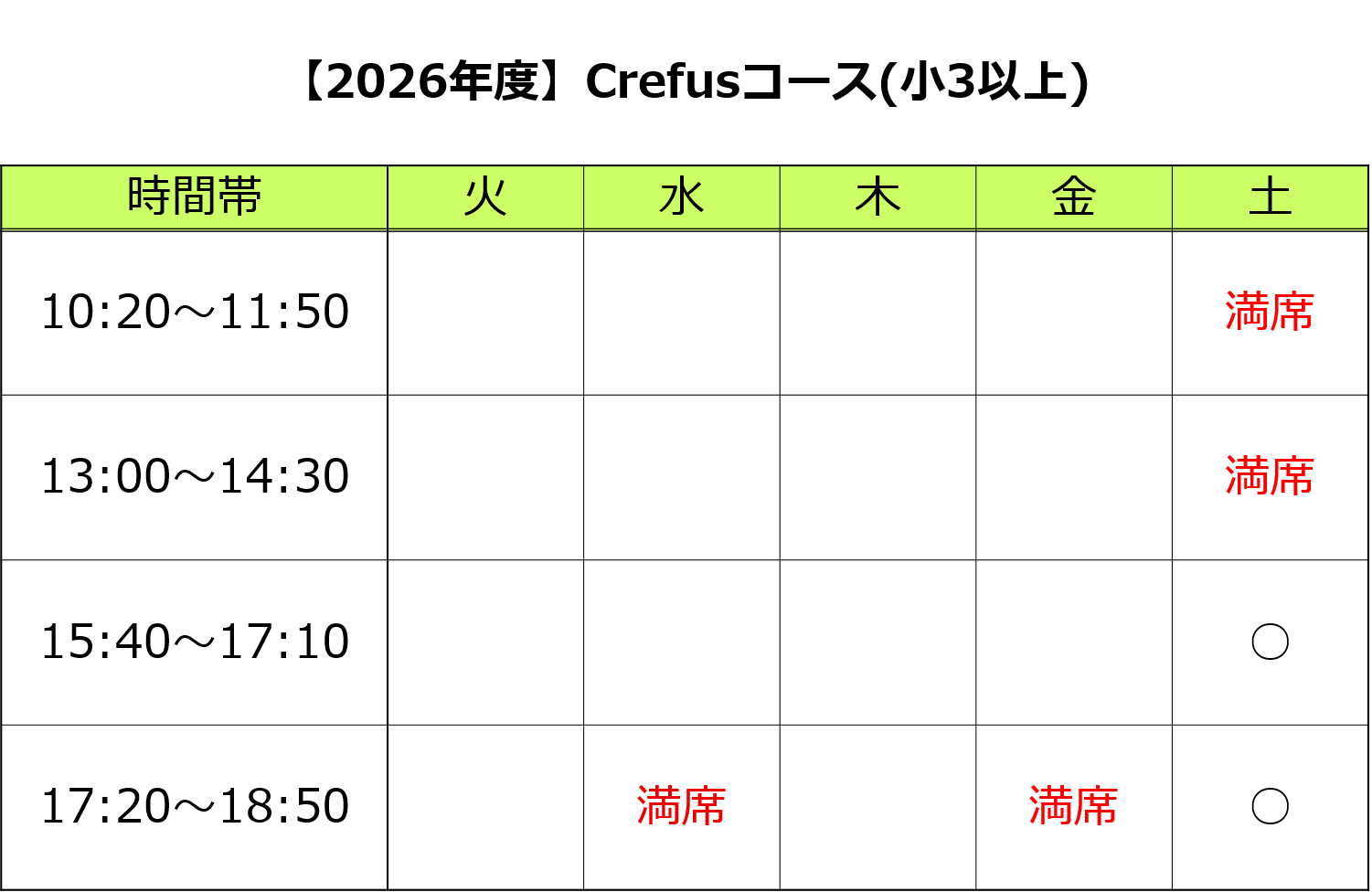 【2026年度】Crefus コース (小3～高校生)